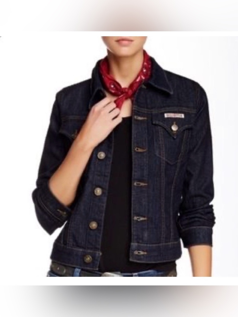 Hudson Jeans Gray Denim Label Jacket